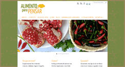 Desktop Screenshot of alimentoparapensar.com.br