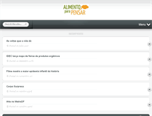 Tablet Screenshot of alimentoparapensar.com.br